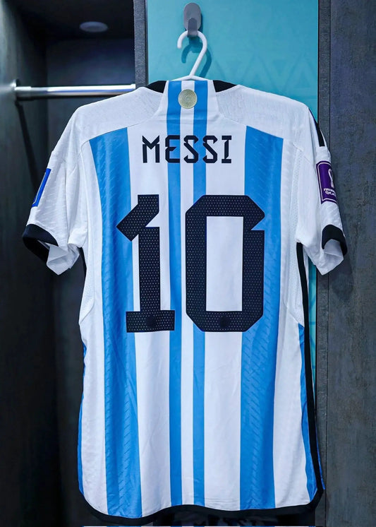 Messi 2022 Argentina World Cup Champions - Home Jersey by Adidas